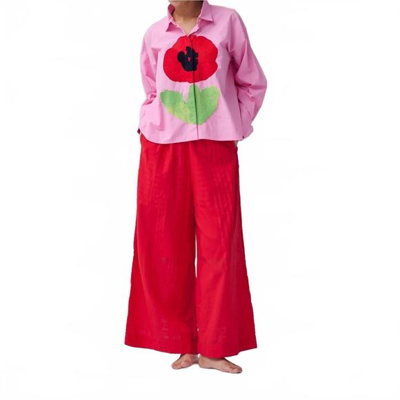 NEW MII COLLECTION radha pants in rouge coquelicot - Picture 1 of 3